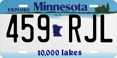 MN license plate 459RJL