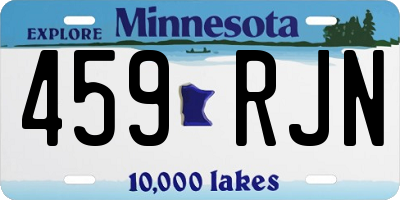 MN license plate 459RJN