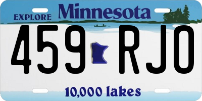 MN license plate 459RJO