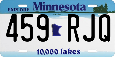 MN license plate 459RJQ