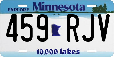 MN license plate 459RJV