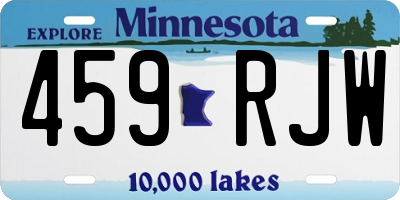 MN license plate 459RJW
