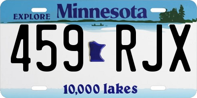 MN license plate 459RJX