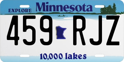 MN license plate 459RJZ