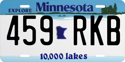 MN license plate 459RKB