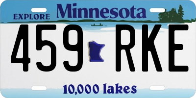 MN license plate 459RKE