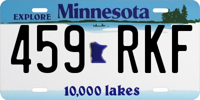 MN license plate 459RKF