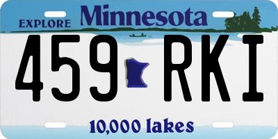 MN license plate 459RKI