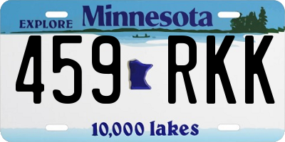 MN license plate 459RKK