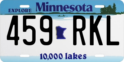 MN license plate 459RKL