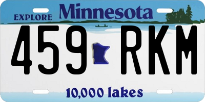 MN license plate 459RKM