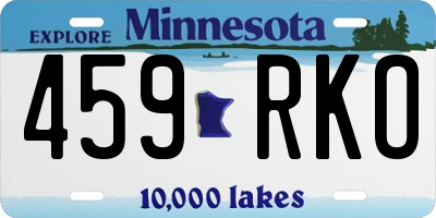 MN license plate 459RKO