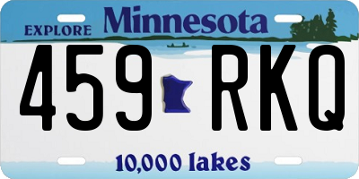 MN license plate 459RKQ