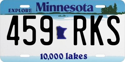MN license plate 459RKS
