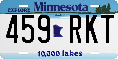 MN license plate 459RKT