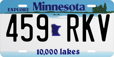 MN license plate 459RKV