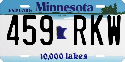 MN license plate 459RKW