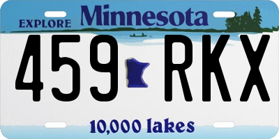 MN license plate 459RKX