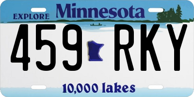 MN license plate 459RKY