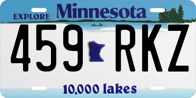 MN license plate 459RKZ