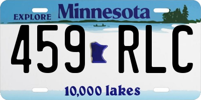 MN license plate 459RLC