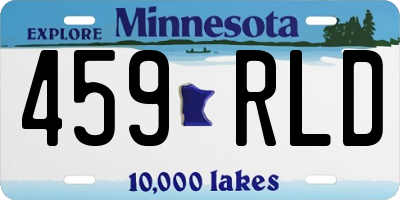 MN license plate 459RLD