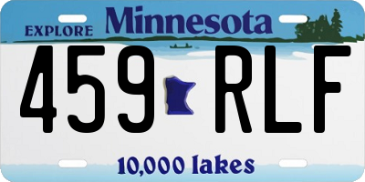MN license plate 459RLF