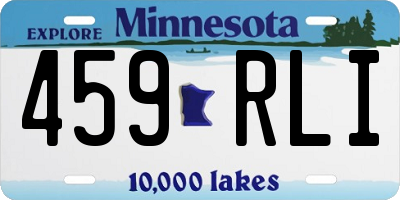 MN license plate 459RLI