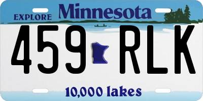 MN license plate 459RLK