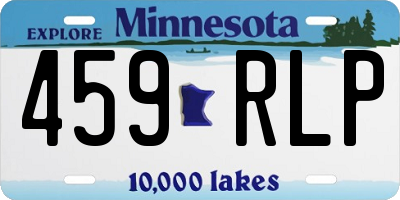 MN license plate 459RLP