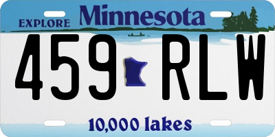 MN license plate 459RLW