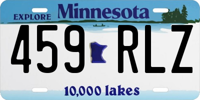 MN license plate 459RLZ