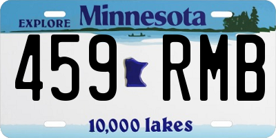 MN license plate 459RMB