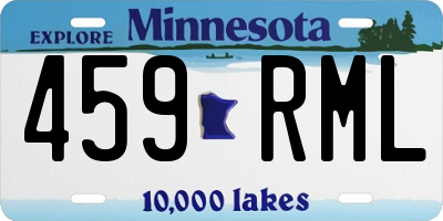 MN license plate 459RML
