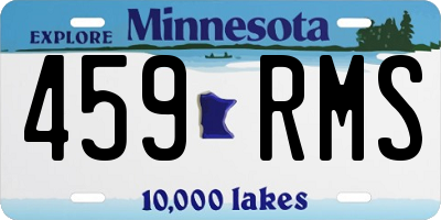 MN license plate 459RMS
