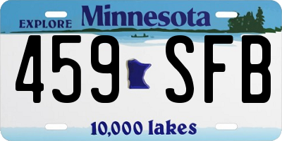 MN license plate 459SFB