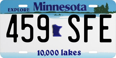 MN license plate 459SFE