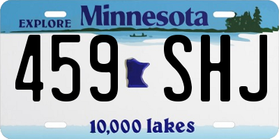 MN license plate 459SHJ