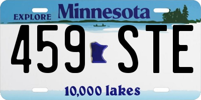 MN license plate 459STE