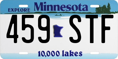 MN license plate 459STF