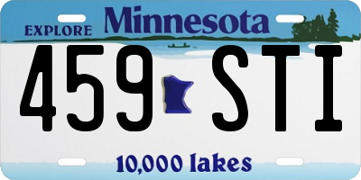 MN license plate 459STI