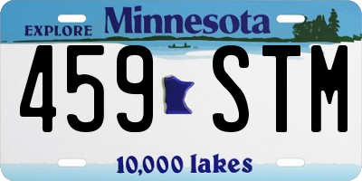 MN license plate 459STM
