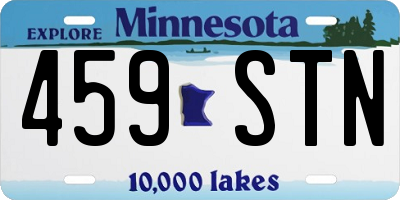 MN license plate 459STN