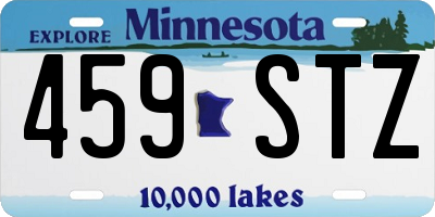 MN license plate 459STZ