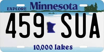 MN license plate 459SUA