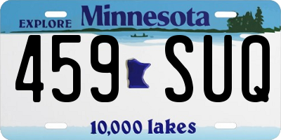 MN license plate 459SUQ