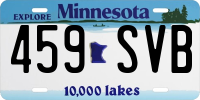 MN license plate 459SVB
