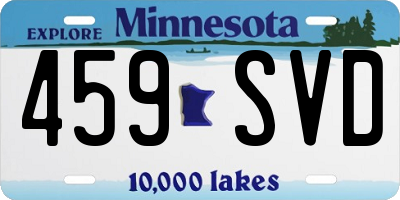 MN license plate 459SVD