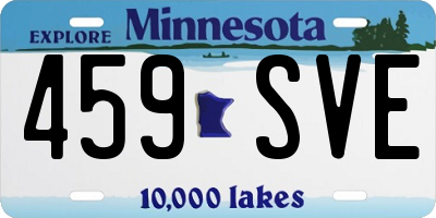 MN license plate 459SVE