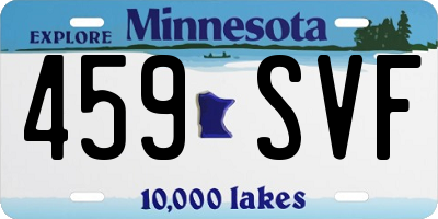 MN license plate 459SVF